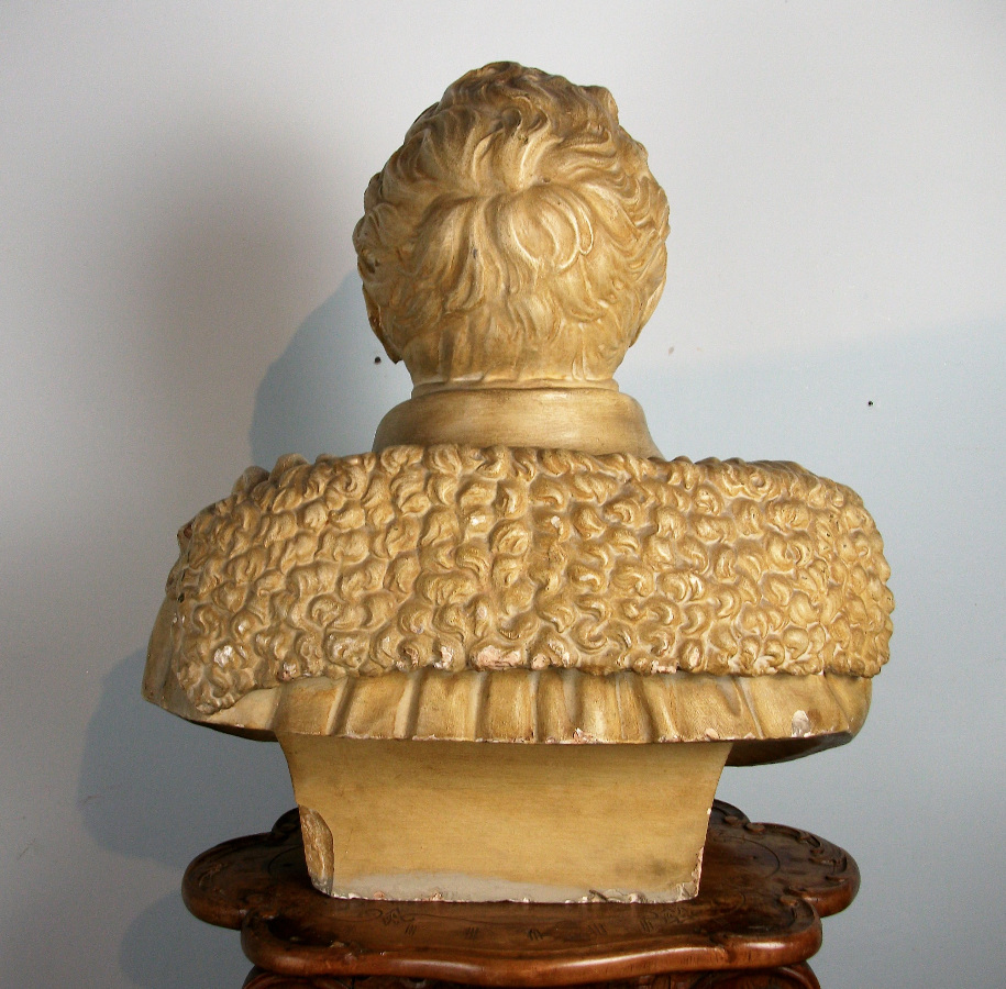Plaster Bust of a Male Figure